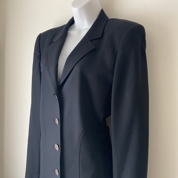 ESCADA black tuxedo style structured blazer s38 - Picture 2 of 7